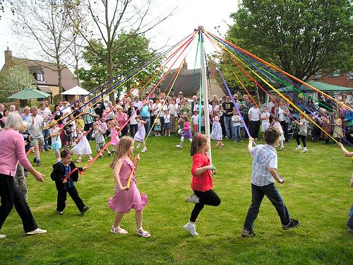 Dancing around the Maypole - 5 May 2008