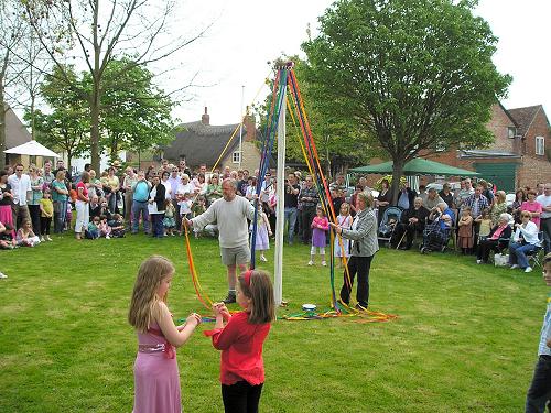 Dancing around the Maypole - 5 May 2008