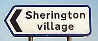 Sherington road sign
